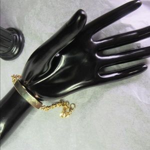 New gold tone ID bracelet